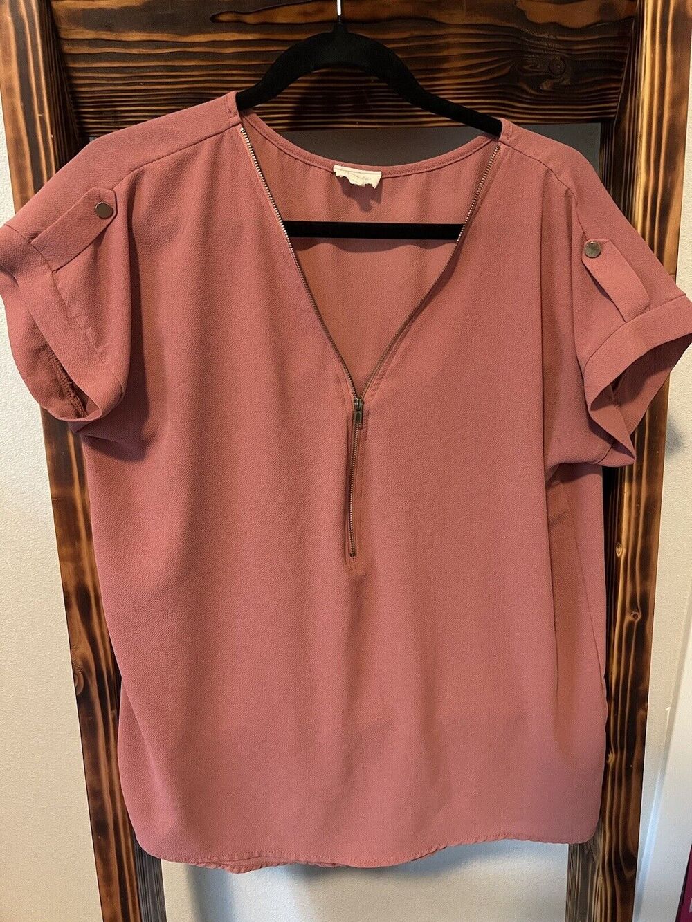 Tovia Blouse Size Medium Mauve/blush Color Lightweight Flowy